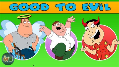 Family Guy Characters: Good to Evil - YouTube