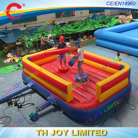 Free air shipping, 4x6m inflatable jousting for sale, commercial grade inflatable gladiator ...