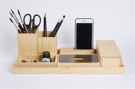 Wooden Desk Organizer Office Desk Accessory for Man New Job - Etsy | Wooden desk organizer, Desk ...