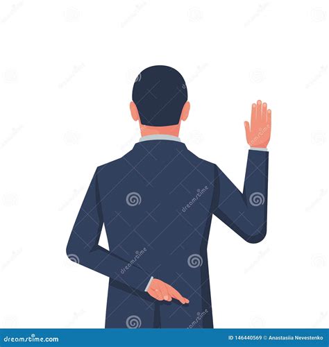 Businessman taking oath stock vector. Illustration of deceive - 146440569