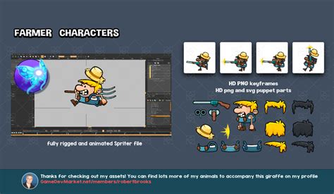 Farmer characters | GameDev Market