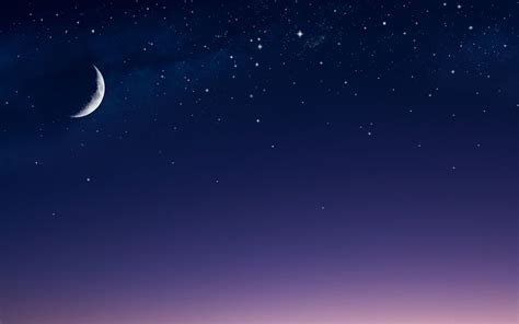 Moon, Night, Crescent Wallpaper And Background - Pretty Pictures Of The Night Sky (#1867742 ...