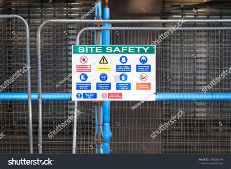 Construction Site Health Safety Message Rules Stock Photo 1796262493 ...