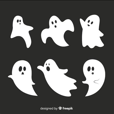 Free Vector | Flat halloween animated ghost collection