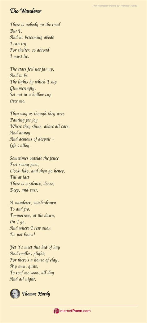 The Wanderer Poem by Thomas Hardy