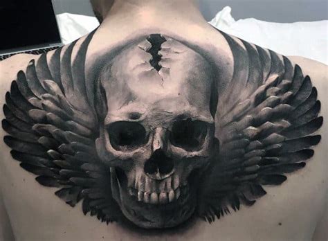 40 Skull Back Tattoo Designs For Men - Masculine Ink Ideas