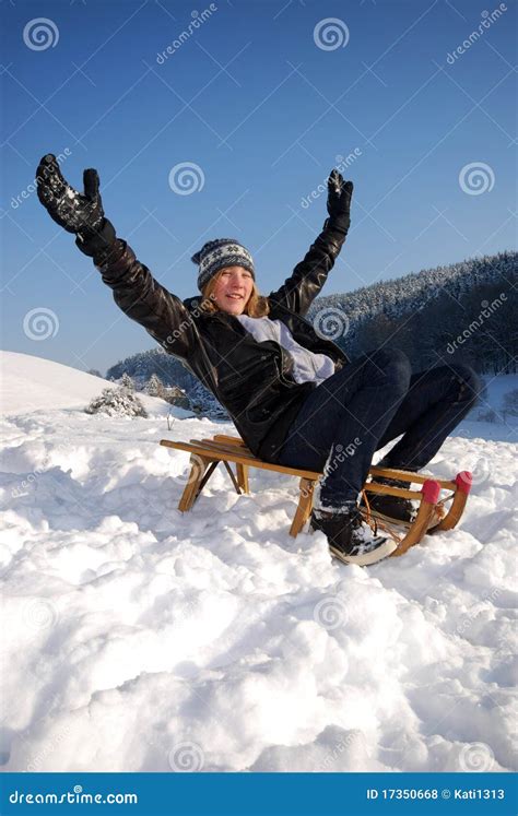 Sleighing stock photo. Image of happy, cheerful, sleighs - 17350668