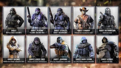 All Ghost Character Skin's in Call of Duty Mobile : ALL SEASONS 2022 - YouTube