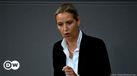 Alice Weidel, the joint leader of the far-right Alternative for Germany ...