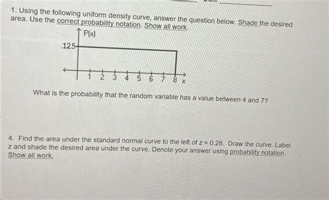 Solved Using the following uniform density curve, answer the | Chegg.com