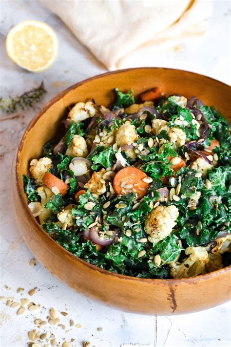 Roasted Kale Salad - The All Natural Vegan