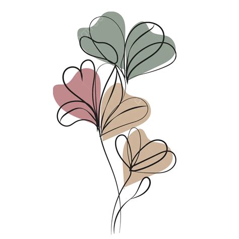 Flower Line Art Vector, Wildflower Line, Flower, Line Art PNG and ...