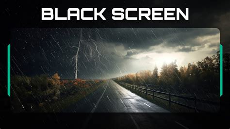 Black Screen 10 Hours | Relaxing Nature Sounds - Wind, Rain and Thunder ...