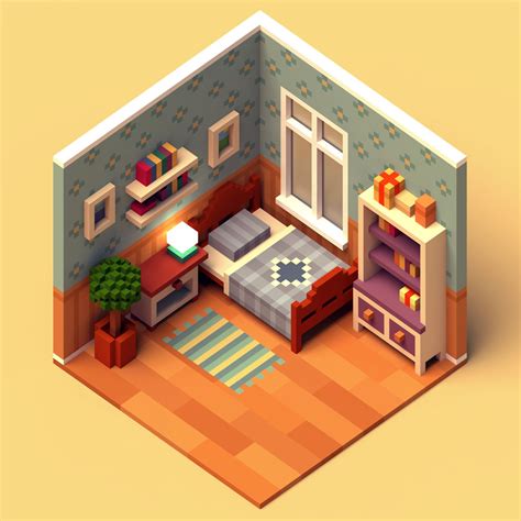 ArtStation - room, Elena Berezina | Room design, Isometric design ...