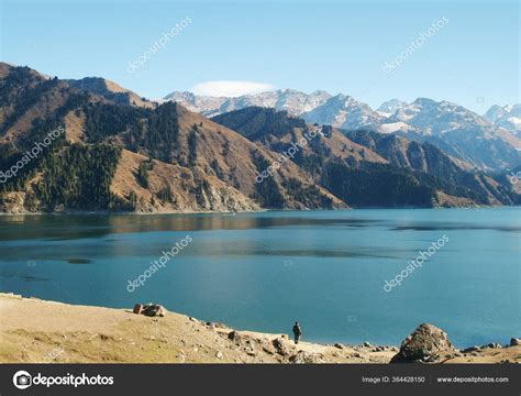 Heavenly Lake Moutains Xinjiang China Stock Photo by ©firefox 364428150