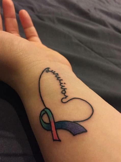 Pin on Cancer ribbon tattoos Ideas