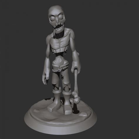 3D Printable Stylized Zombie by Edge Miniatures