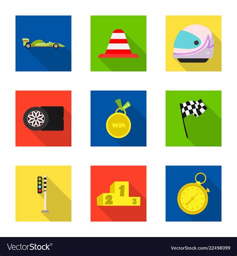 Car and rally logo set Royalty Free Vector Image