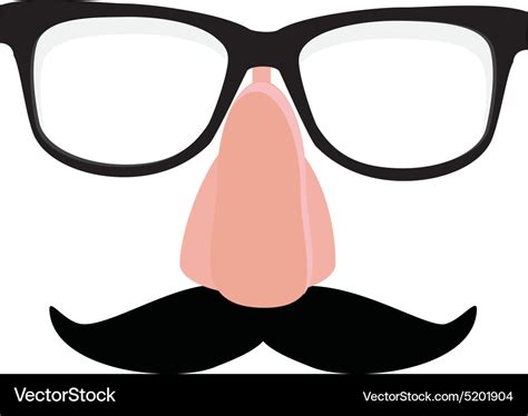 Disguise glasses nose and mustache Royalty Free Vector Image