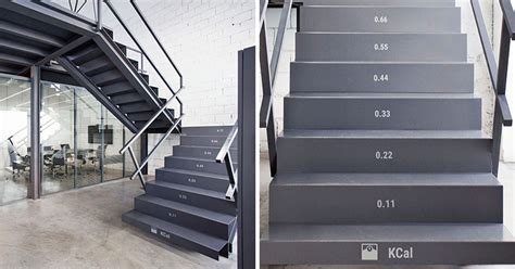 These Stairs Show How Many Calories You Burn While Climbing Them