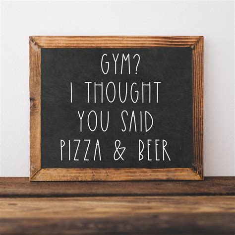 Gym Sign Home Gym Decor Workout Room Sign Funny Gym Quotes | Etsy