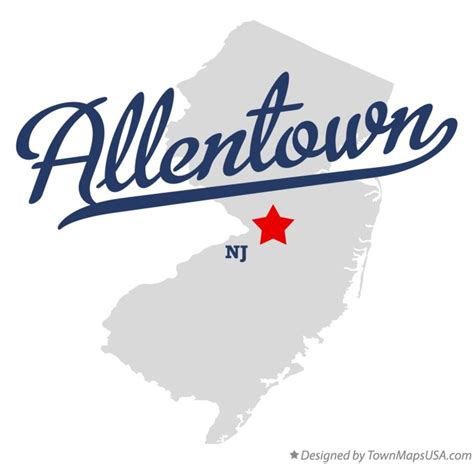 Map of Allentown, NJ, New Jersey