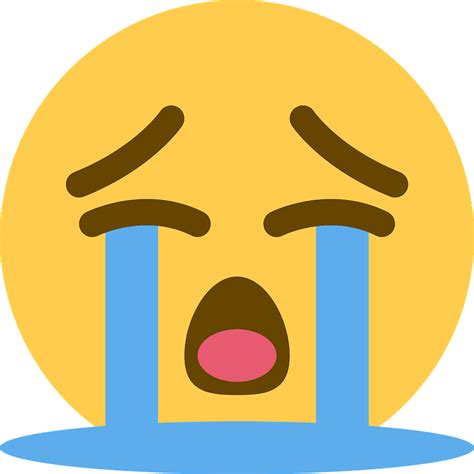 Loudly crying face emoji clipart. Free download transparent .PNG ...