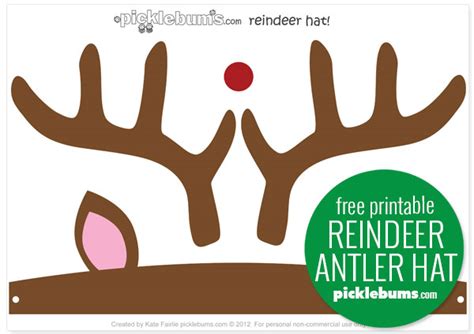 Free Printable Reindeer Antlers! - Picklebums