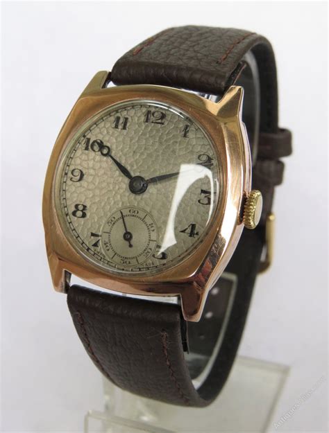 Antiques Atlas - Gents 9ct Rose Gold Buren Wrist Watch, 1938.