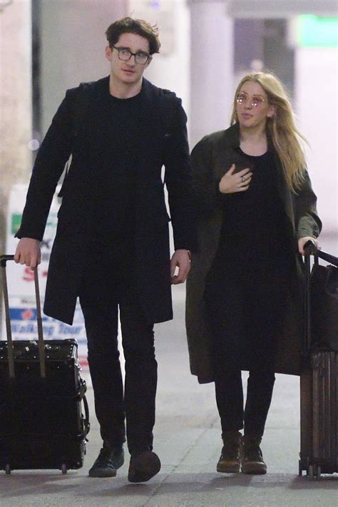 ELLIE GOULDING and Caspar Jopling at JFK Airport in New York 04/01/2018 ...