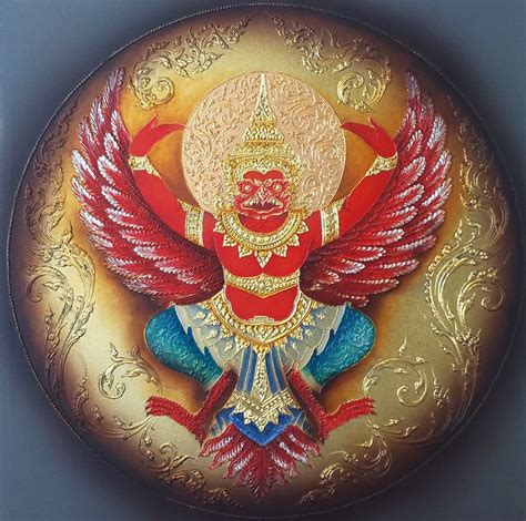 Garuda Painting - Original Thai Artwork for Sale Online | Royal Thai Art