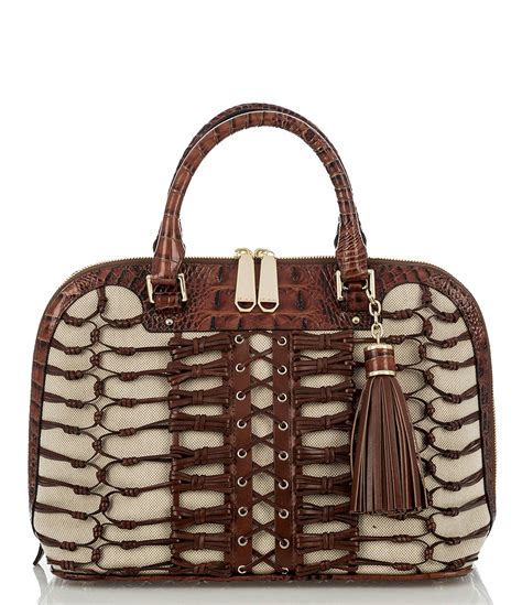 Brahmin Leather Paseo Collection Vivian Satchel in Brown - Lyst