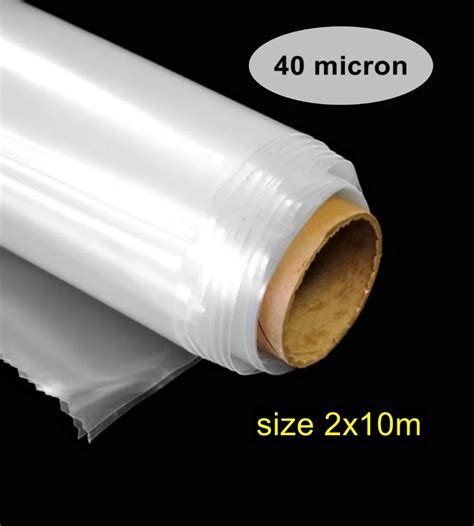 20 square meter 2x10m Greenhouse Clear Plastic Film Thickness 40 micron Polyethylene Covering ...