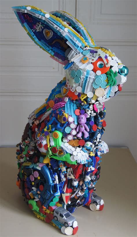 Rabbit ~ Robert Bradford recycled toy art | Recycled Toys, Recycled Art ...