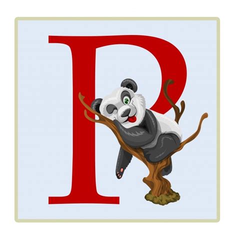 Letter P, Panda Illustration Free Stock Photo - Public Domain Pictures