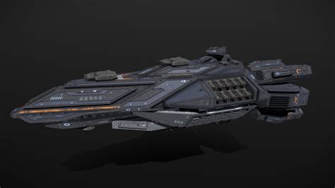 Scifi Battleship Dauntless - Buy Royalty Free 3D model by MSGDI ...