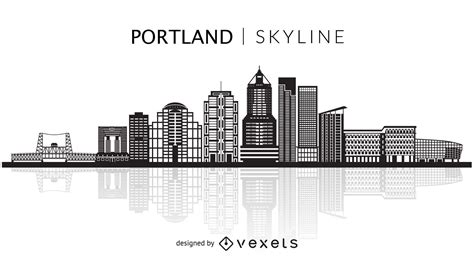 Portland Skyline Silhouette Vector Download