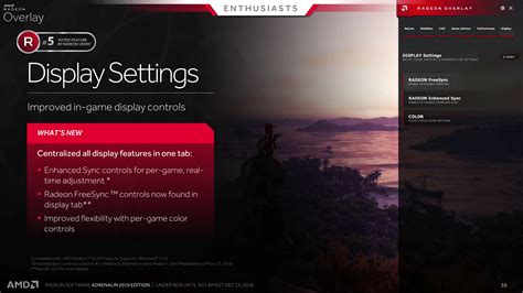 Adrenalin 2019 Improvements (2): Radeon Overlay and Display Features ...