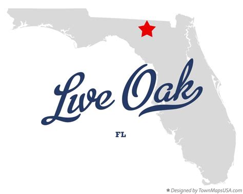 Map of Live Oak, FL, Florida