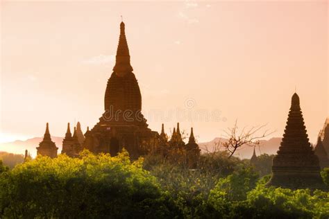 Myanmar Bagan Temples Light Burma Travel Pagan Kingdom Stock Photo ...