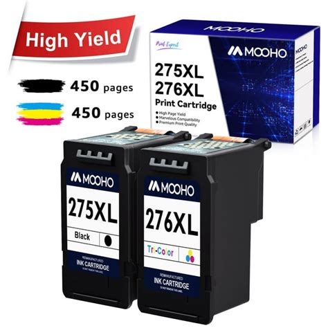 High Yield Ink Cartridges Replacement for Canon Ink 275 and 276 for ...