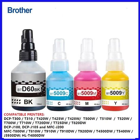 Brother Printer Refill Ink for DCP-T300 / T310 / T420W / T425W / T428W/ T500W / T510W / T520W ...