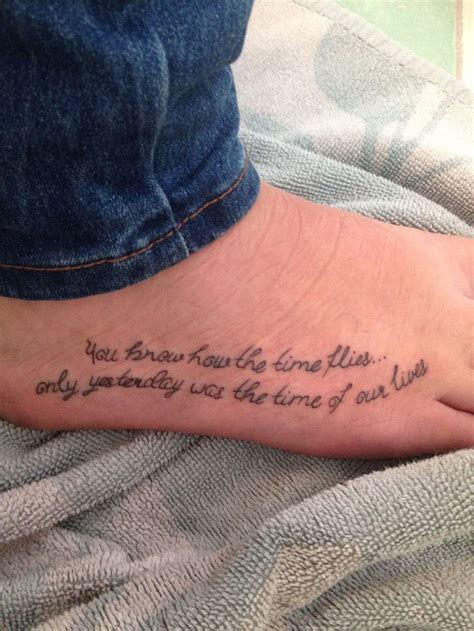 Foot Tattoos : Page 48 | Tattoo quotes, Foot quote tattoo, Foot tattoos