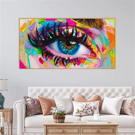 Beautiful Colorful Eyes Modern Art Canvas Printed Painting - WallMantra