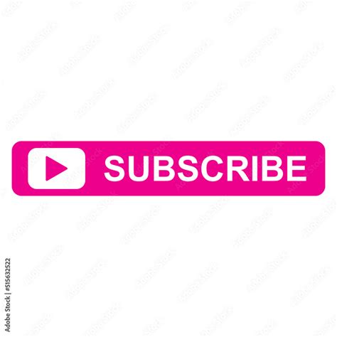 eps10 pink vector subscribe button icon isolated on white background. subscribe button symbol in ...