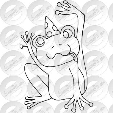 Silly Frog Outline for Classroom / Therapy Use - Great Silly Frog Clipart