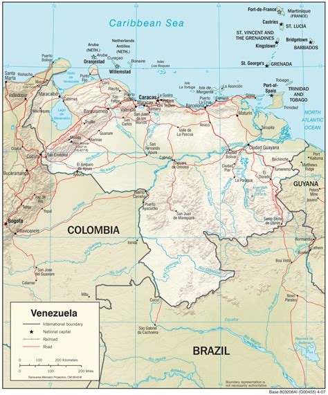 Geographic Map of Venezuela - country.report