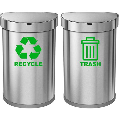 VWAQ Recycle and Trash Decal Set of 2 - Vinyl Recycle Sticker for Trash Can Bin - TC3 - Walmart.com