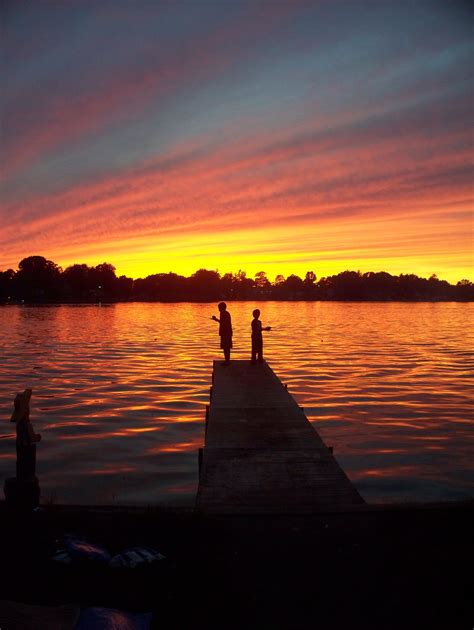 By Alex Woolworth #photography #lake #sunset #silhouette #fishing #summer | Beautiful sunset ...