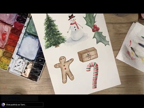 Emma Lefebvre | Watercolor Holiday Live | Watercolor art lessons, Christmas watercolor, Custom ...